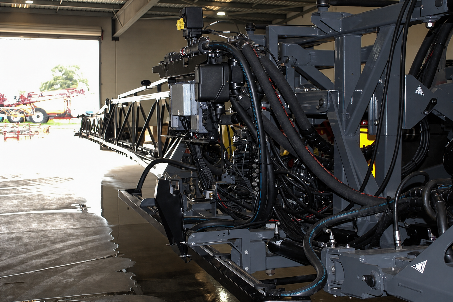 Agricultural spraying equipment with LAPP cable harnessing solutions